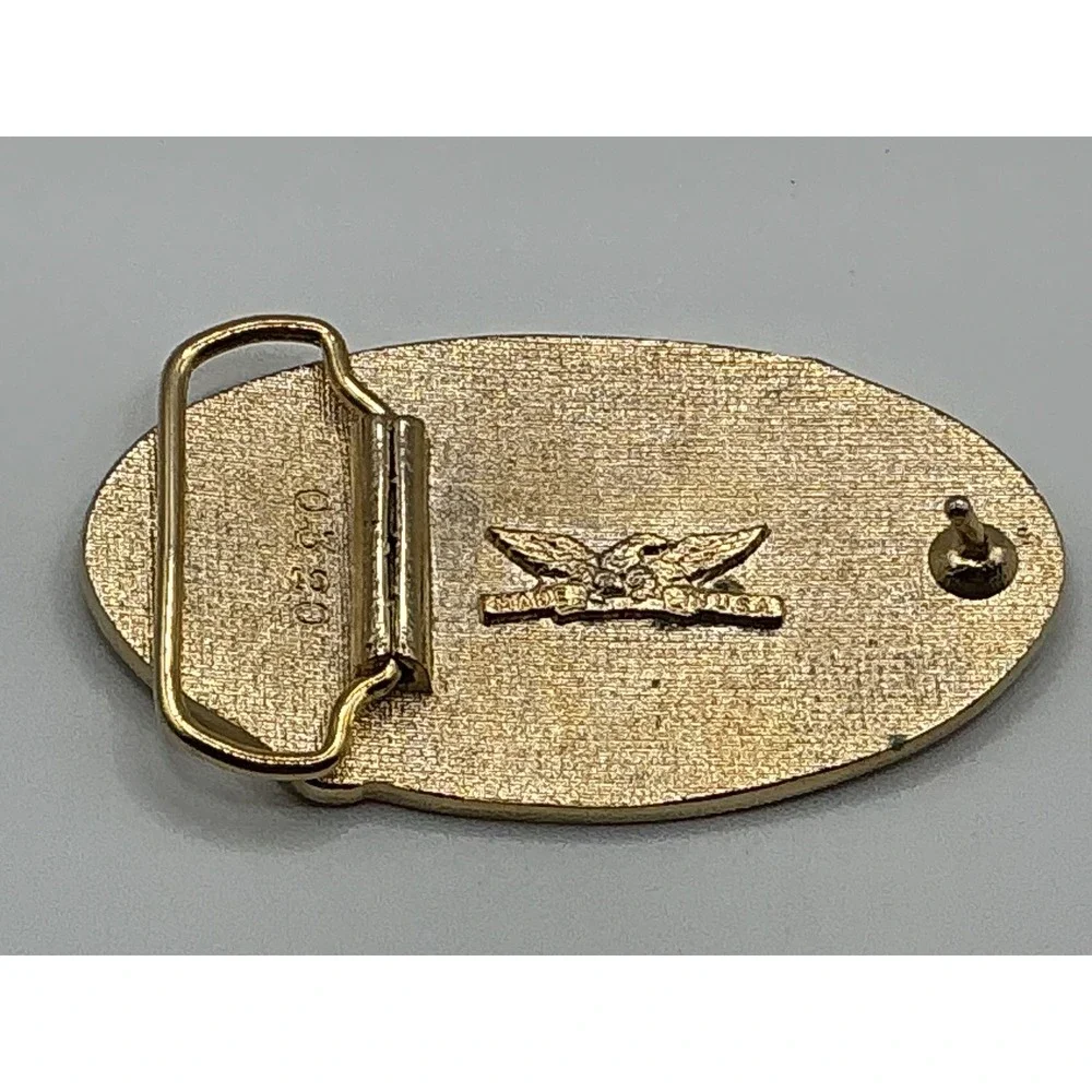 Pure Country Belt Buckle Gold Tone Enamel Guitar Cowboy Hat‎ Made in USA 0320